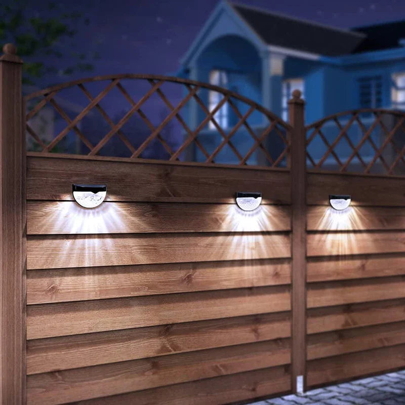 Solar Garden Wall Lights  Sunburst Pattern LED Outdoor Lighting - Detailed view