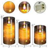 LED Flameless Candles  Glass-Encased Red Wax Design - Product detail 4