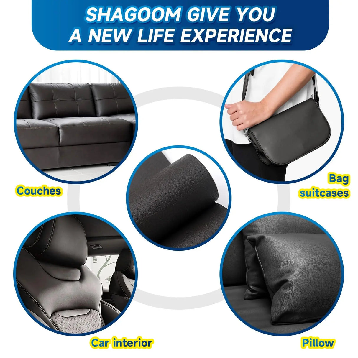 Leather Repair Patch  Self-Adhesive PU Material for Furniture and Accessories - Product showcase