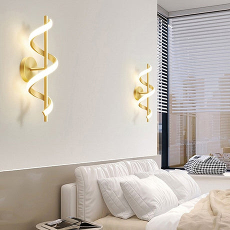 Modern Spiral Wall Light  Gold White LED Design - Product detail 11
