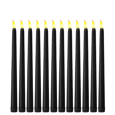 LED Black Taper Candles  Flameless Gothic Dining Decor - Product detail 12