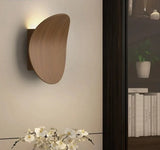 Modern Wooden Wall Light  Natural Aluminum Finish - Detailed view
