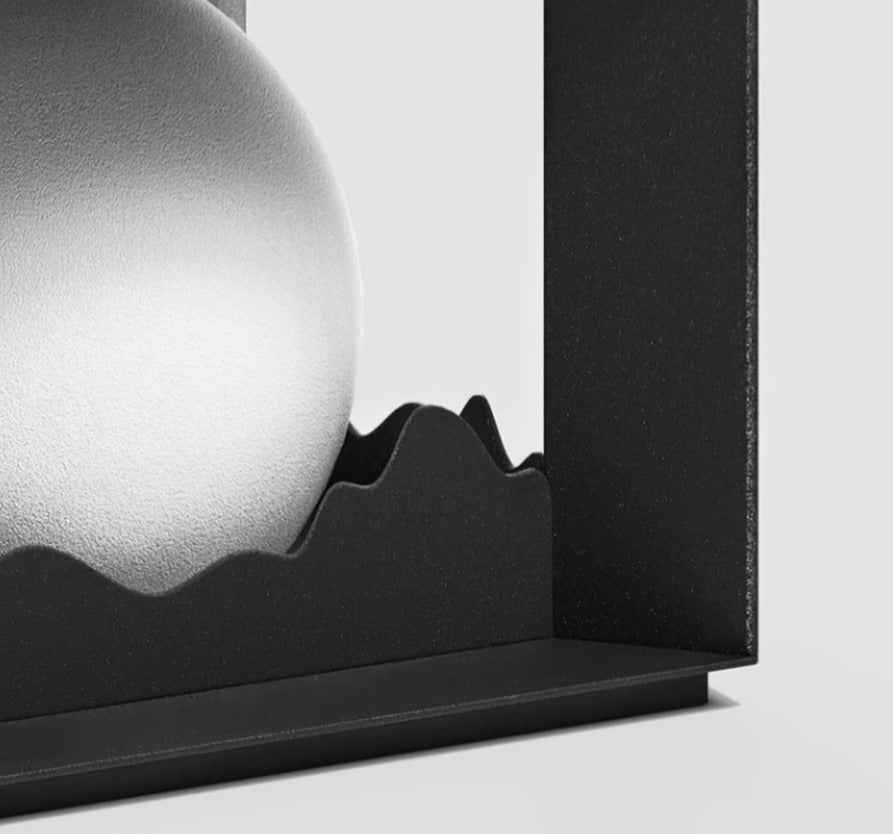 Modern Solar Wall Light  Cube Frame Mountain Silhouette - Product detail 12