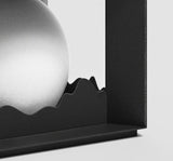 Modern Solar Wall Light  Cube Frame Mountain Silhouette - Product detail 12