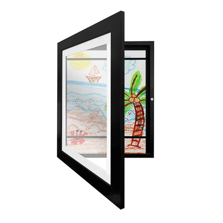 Kids Artwork Display Frame  Magnetic Wood Frame With Glass - Product detail 14