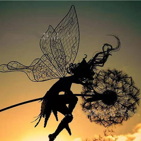 Fairy Garden Sculpture  Dandelion Metal Art Design - Product detail 14