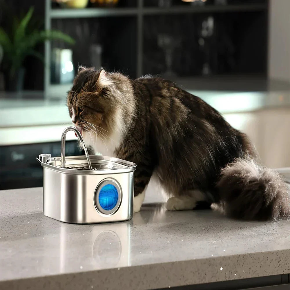 Pet Water Fountain  LED Indicator Stainless Steel Design - Product detail 11