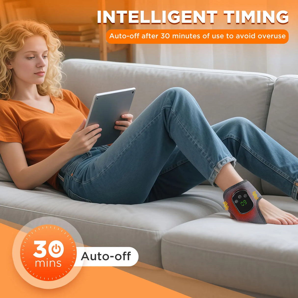 Smart Heating Ankle Massager  5-Speed Digital Control - Product detail 13