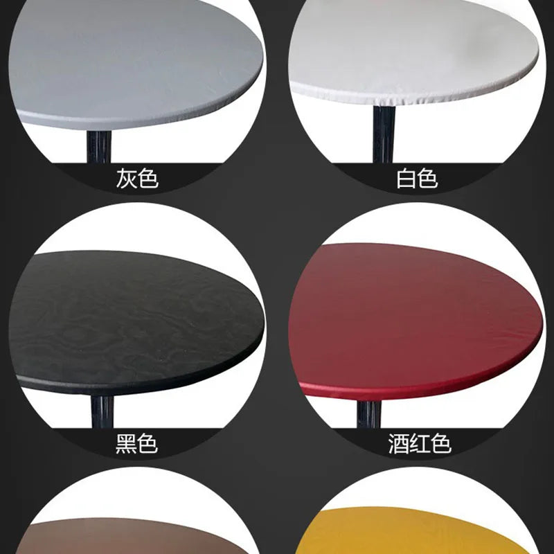 Round Table Cover  Waterproof Leather Finish - Product example
