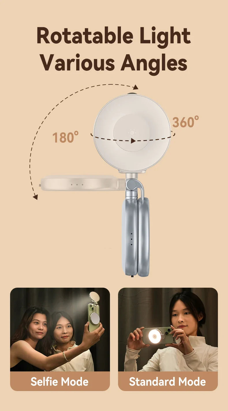 Magnetic Selfie Ring Light  Height Adjustable LED Phone Light - Product detail 8