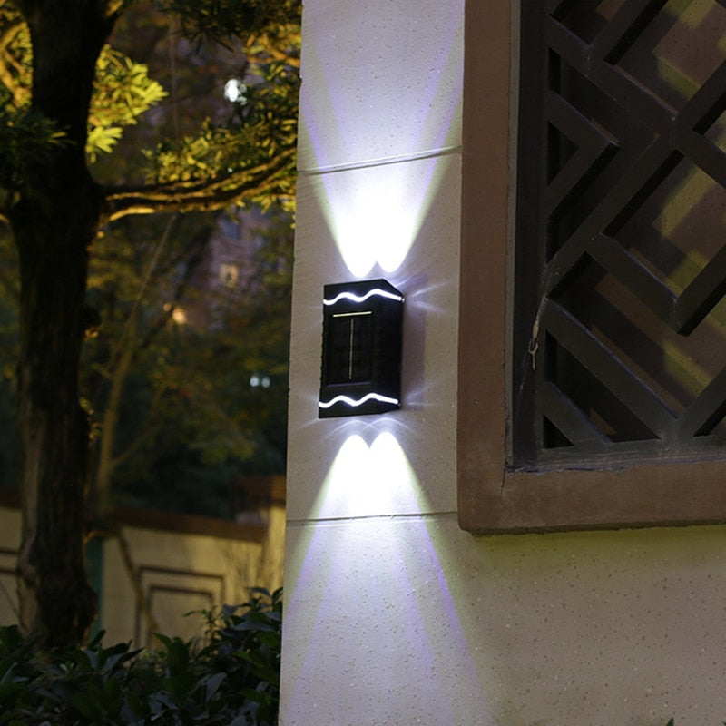 Modern Solar Wall Light  Smart LED Outdoor Lighting - Detailed view