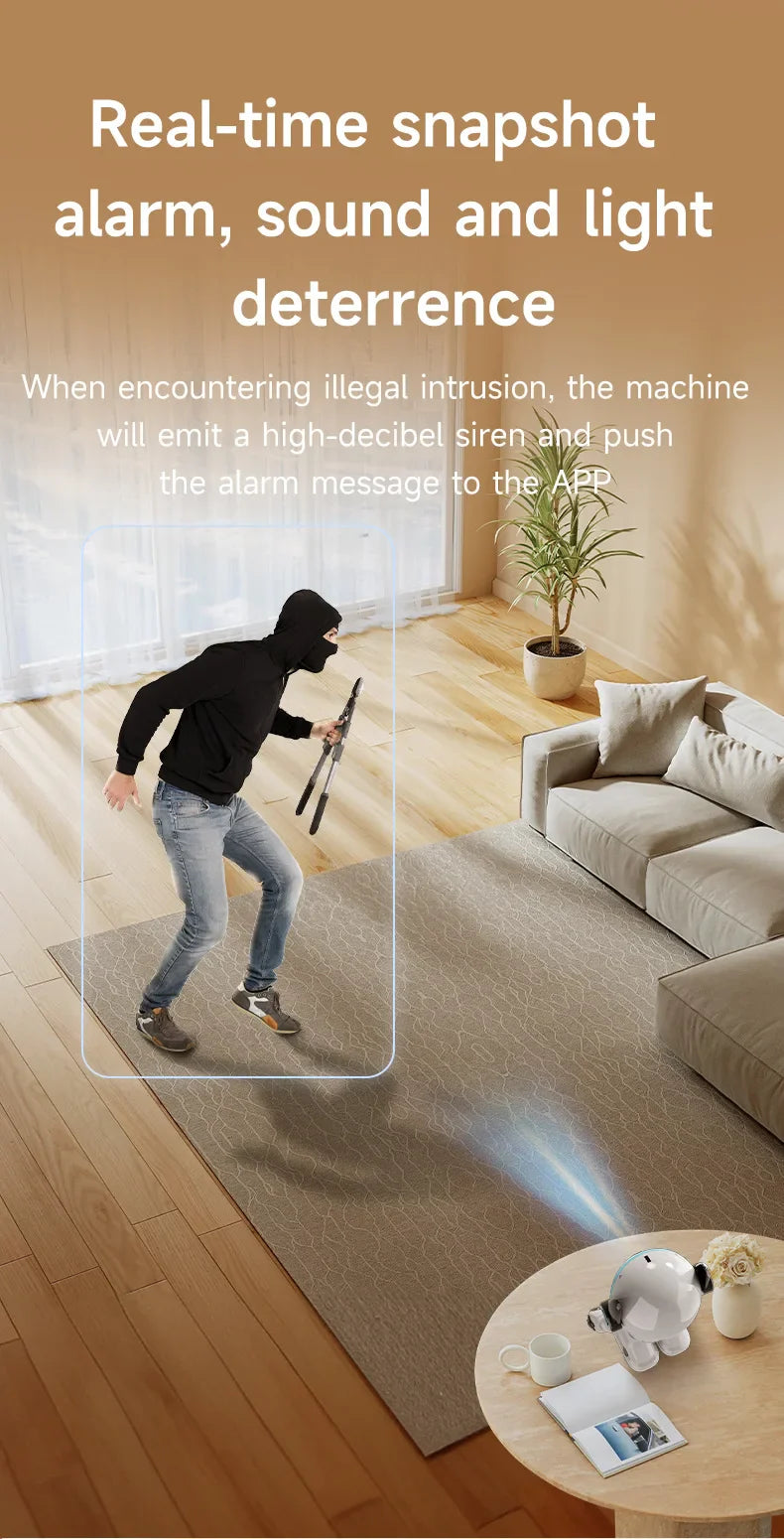 Smart Security Camera  4K Ultra HD Robot Design - Product detail 10