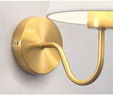 Modern Wall Sconce  Brushed Gold with Fabric Shade - Product detail 11