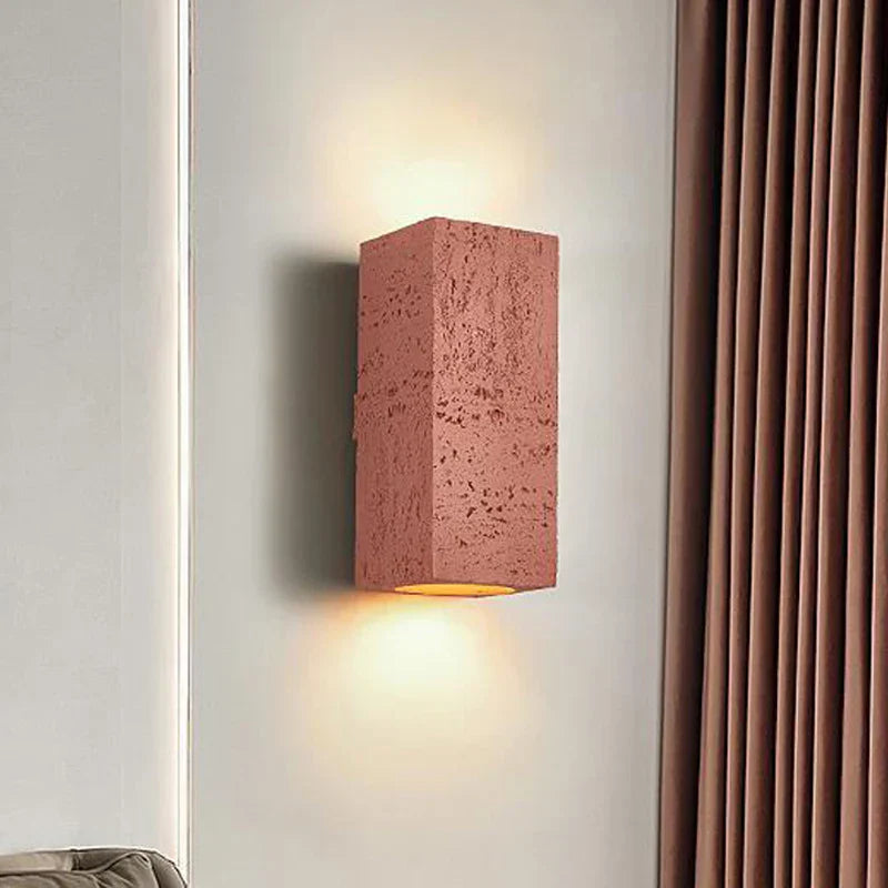 Modern Cement Wall Lamp  Minimalist Textured Design - Detailed view