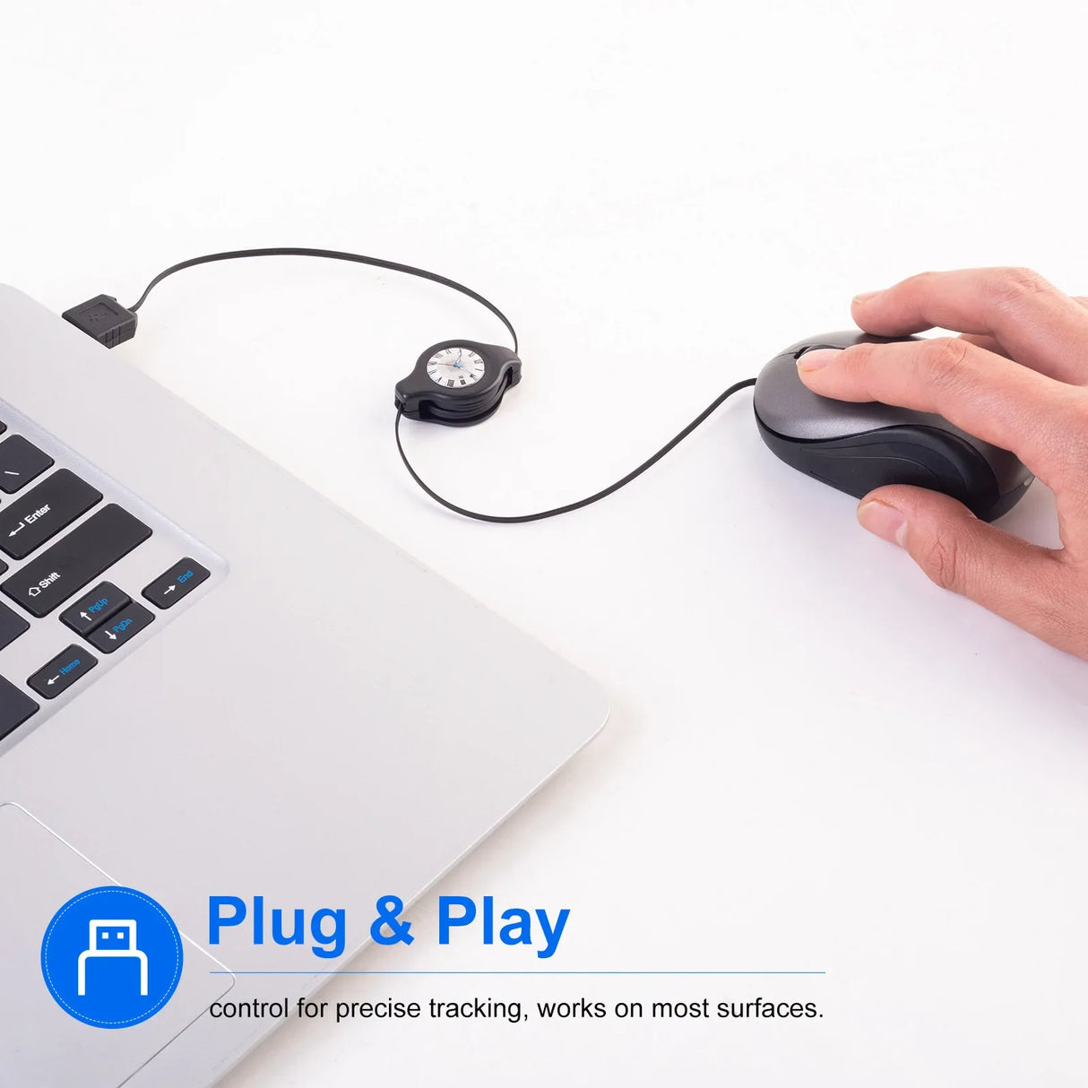 USB Type C Retractable Mouse  Compact Travel Design - Product detail 8