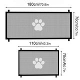 Retractable Pet Safety Gate  Mesh Barrier with Paw Print Design - Product detail 6