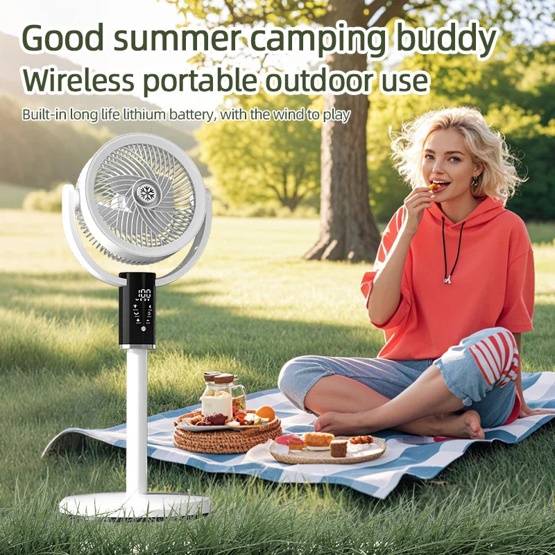 Smart Oscillating Floor Fan  Remote Control  8-Speed Settings - Product example
