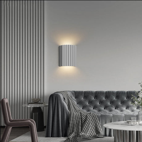 Modern LED Wall Light  Fluted Green Aluminum Sconce - Product detail 6