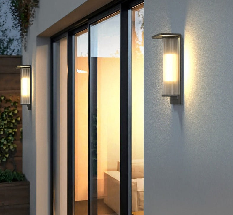 Modern Outdoor Wall Light  Solar Motion Sensor LED Sconce - Detailed view