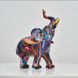 Abstract Elephant Statue  Multicolor Art Sculpture - Product showcase