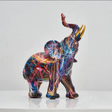Abstract Elephant Statue  Multicolor Art Sculpture - Product showcase