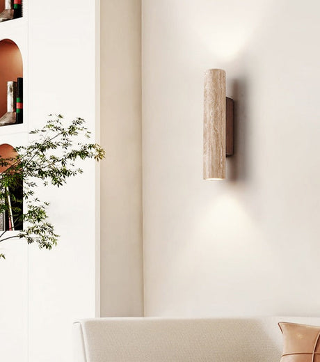 Modern Wall Sconce  Natural Marble Cylinder Design - Product detail 12