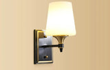 Classic Wall Sconce  Curved Brass Arm With Fabric Shade - Product detail 9