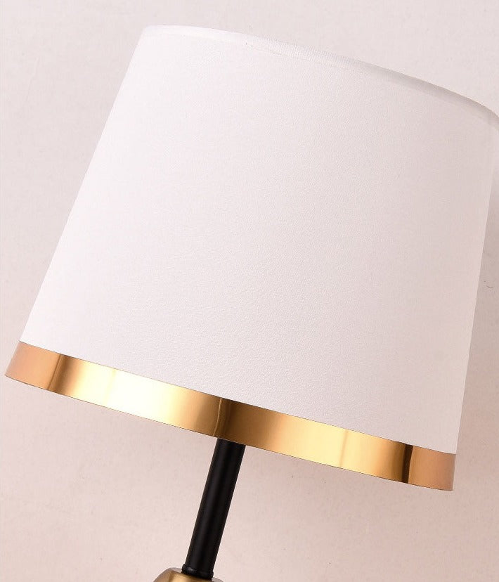 Modern Table Lamp  Black Shade Gold Trim Design - Product detail 4