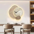 Modern Wall Clock  Textured Wood Lunar Design - Product detail 4