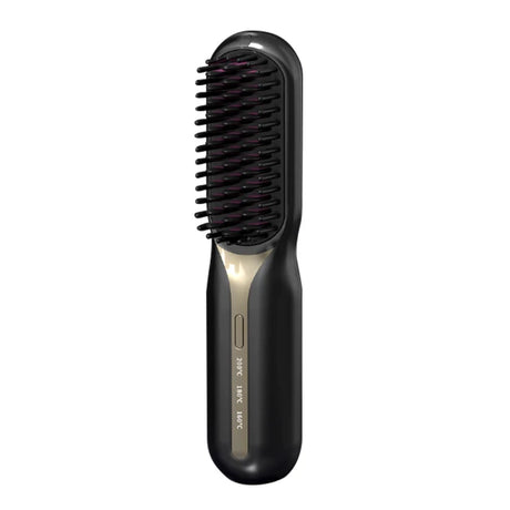 Ceramic Hair Straightening Brush  Cordless 3-Temperature Design - Product showcase