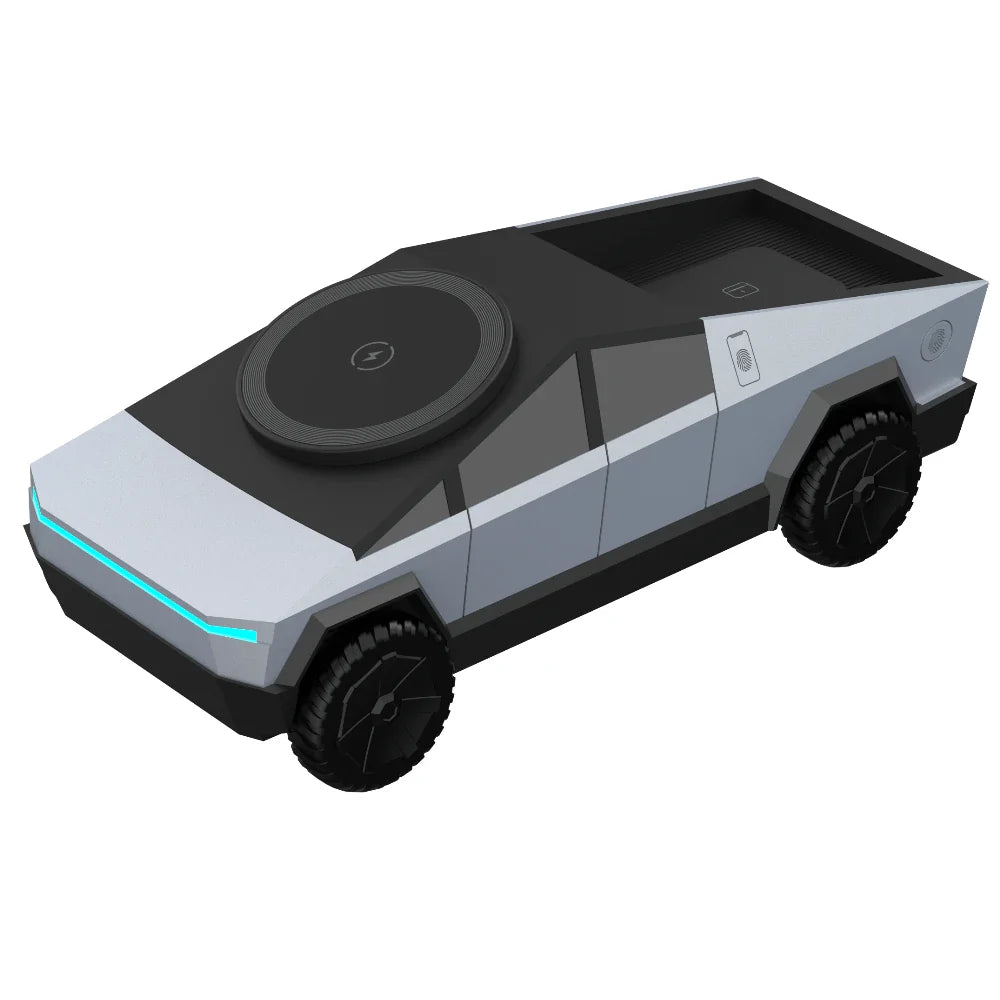 Multi-Device Wireless Charging Station  Motorized Rotation With Ambient Light - Product detail 14