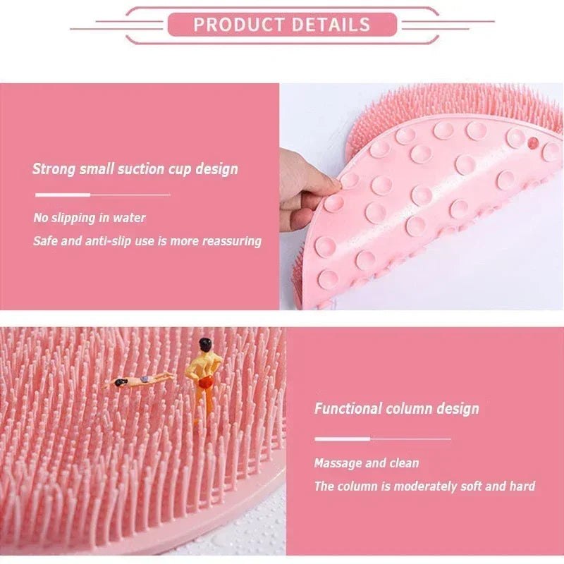 Silicone Bath Scrubber  Dual-Purpose Massage  Exfoliation Mat - Product detail 5