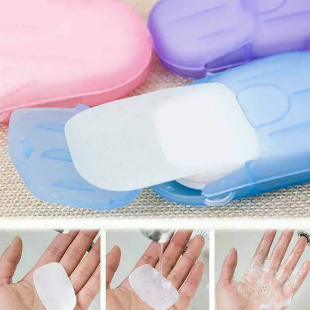 Portable Soap Sheets  Travel-Size Paper Soap Dispenser - Product showcase