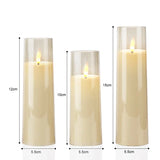 LED Flameless Candles Set  Glass Remote Control Flickering Lights - Product detail 8