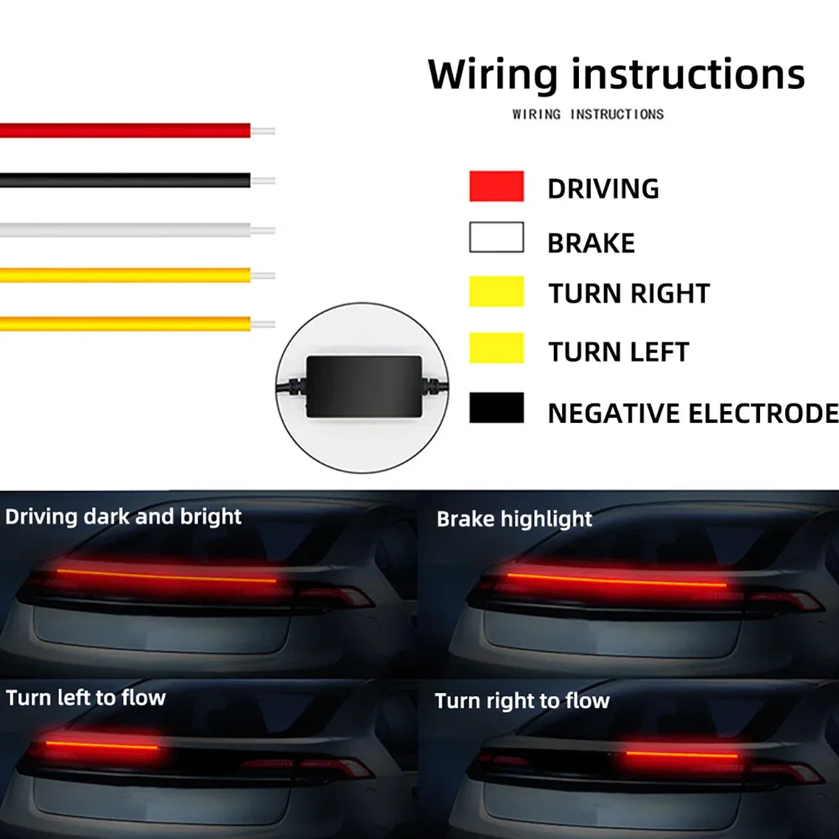 LED Car Spoiler Light  Carbon Fiber Strip With Brake Function - Product detail 9