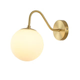 Scandinavian Globe Wall Light  Brass Finish with Adjustable Arm - Product detail 12