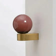 Modern Glass Wall Lamp  Dual Sphere Design with Brass Accent - Detailed view
