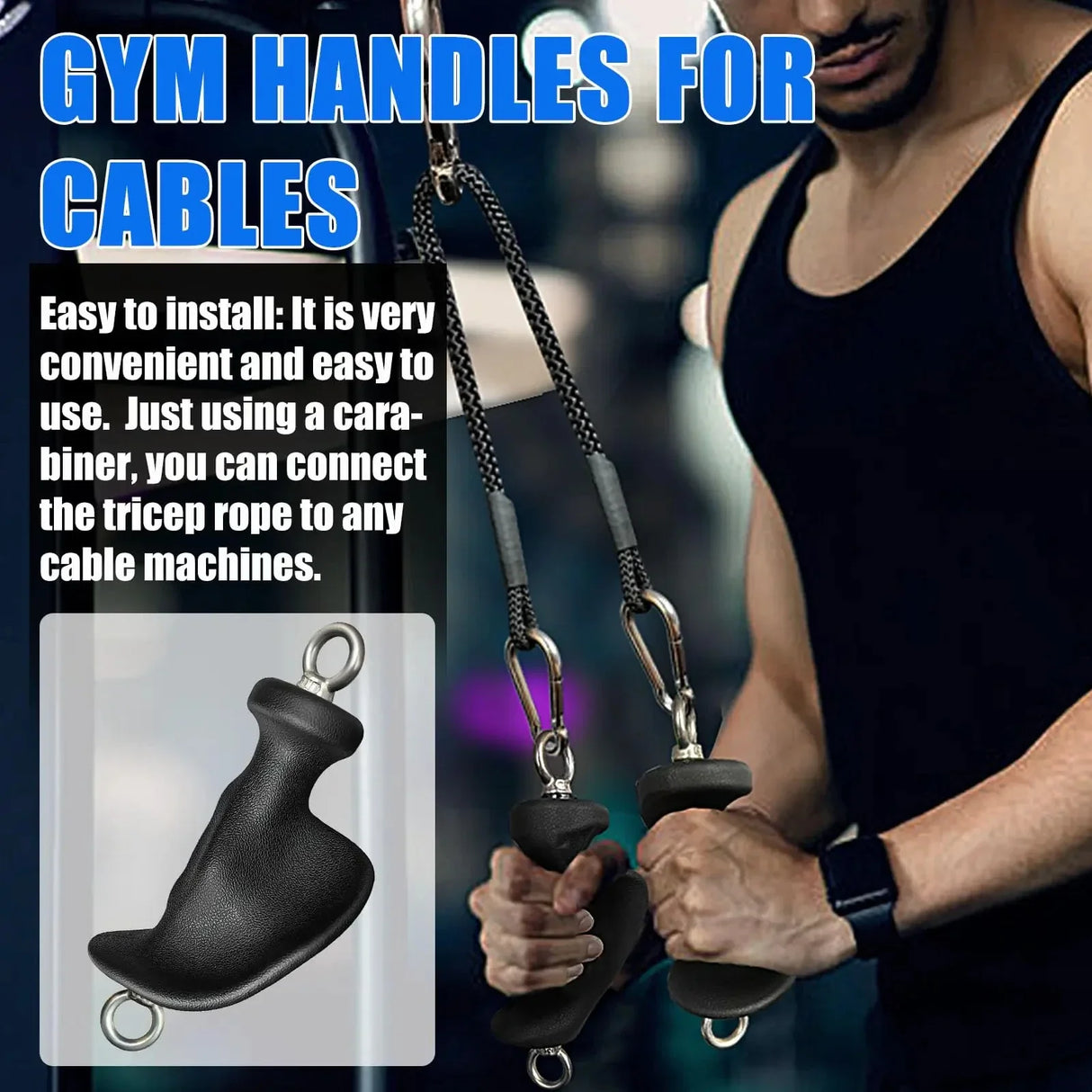 Professional Triceps Rope  Ergonomic 120cm Cable Attachment - Product detail 15