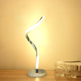 Modern LED Desk Lamp  Spiral Design White Aluminum - Product detail 4