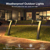 Modern Solar Path Lights  Z-Shaped LED Garden Lighting - Detailed view