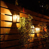 Modern Garden Wall Lamp  Solar Powered Glass Panel Design - Detailed view