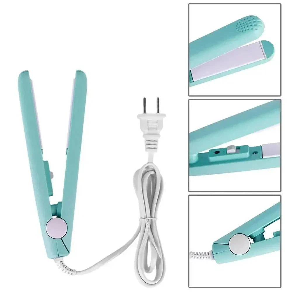 Mini Hair Straightener  Ceramic Plates Travel Size Tool - Product example