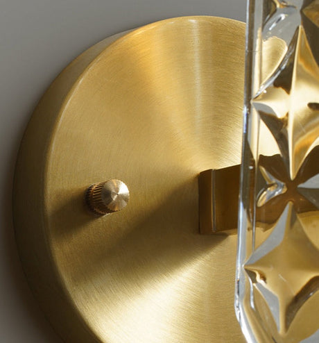 Modern Wall Sconce  Crystal Glass with Gold Base - Product detail 11