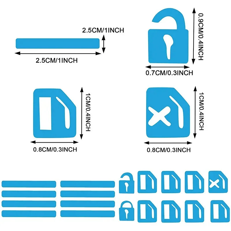 Car Window Control Stickers  Luminous Switch Indicators - Product detail 6