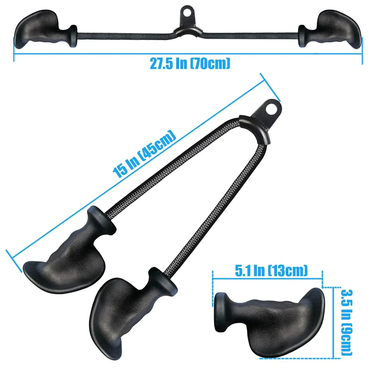 Professional Triceps Rope  Ergonomic 120cm Cable Attachment - Product detail 9