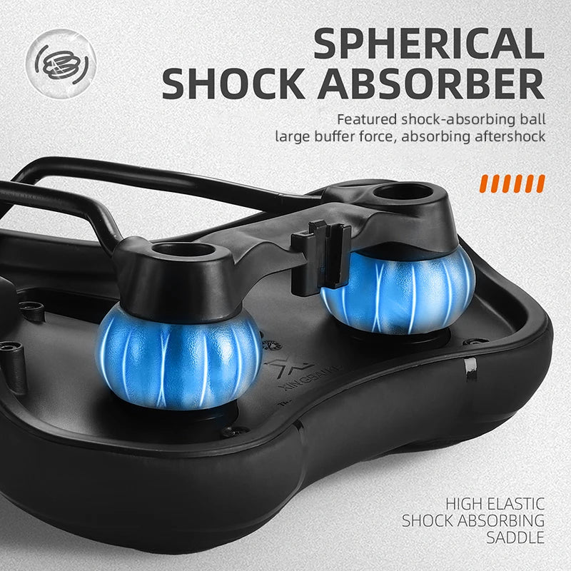 Ergonomic Bicycle Saddle  Wide Comfort Design With LED Light - Detailed view