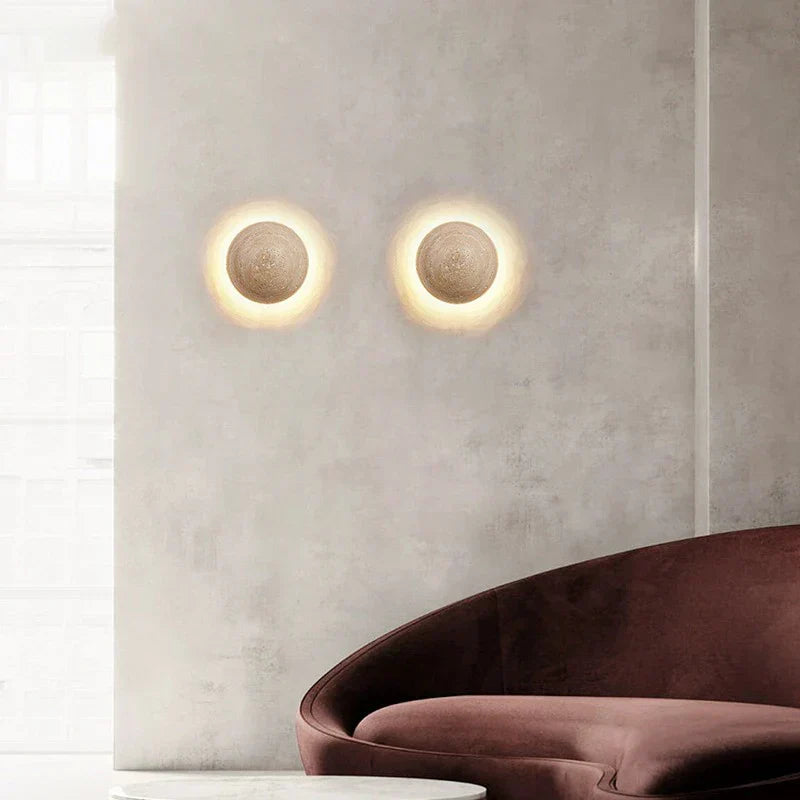 Travertine Wall Light  Natural Stone Half-Round Design - Product detail 6