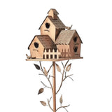 Copper Garden Birdhouse  Dual Entry Metal Bird House with Decorative Leaf Design - Product detail 11