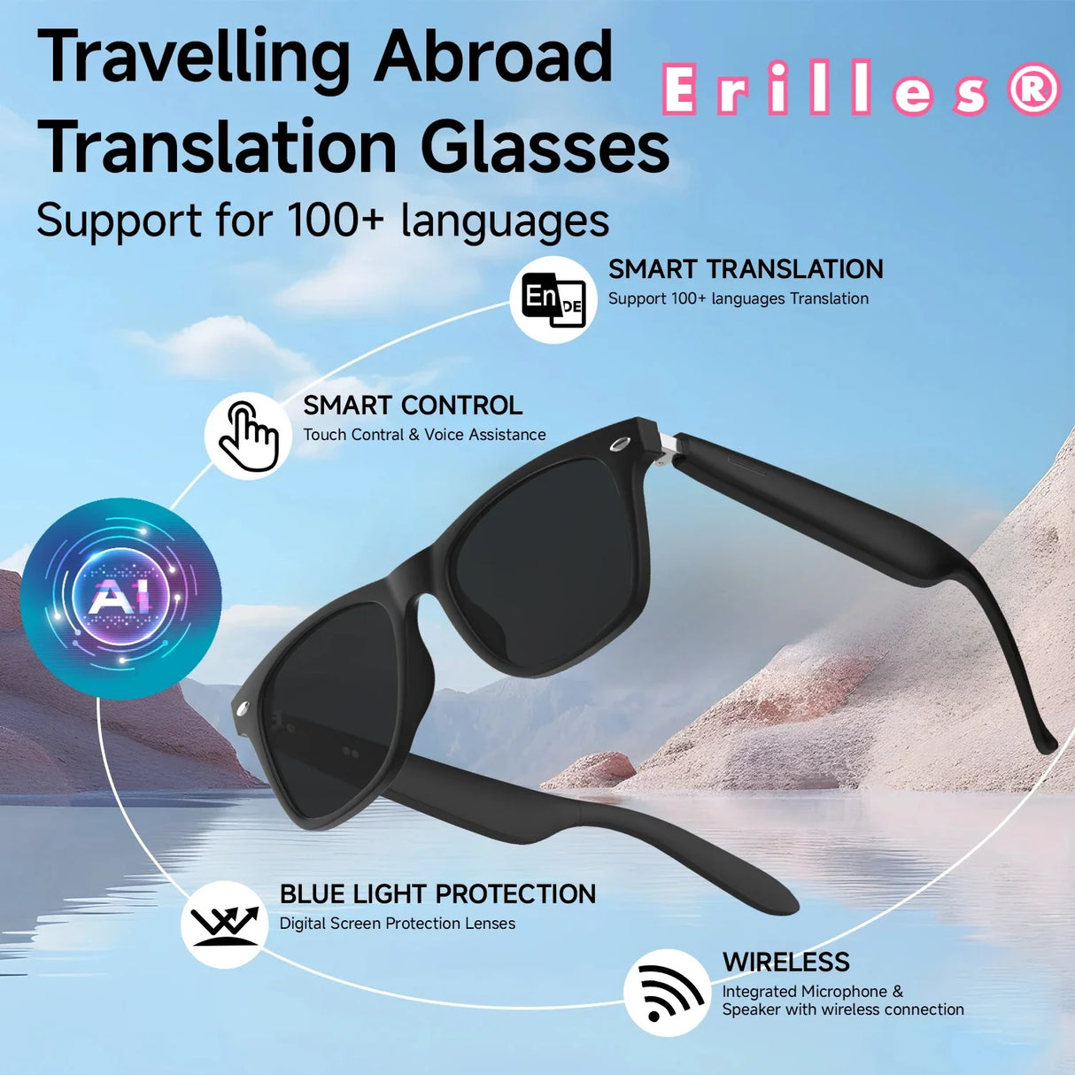 Smart Translation Sunglasses  AI-Powered Language Assistant - Product showcase
