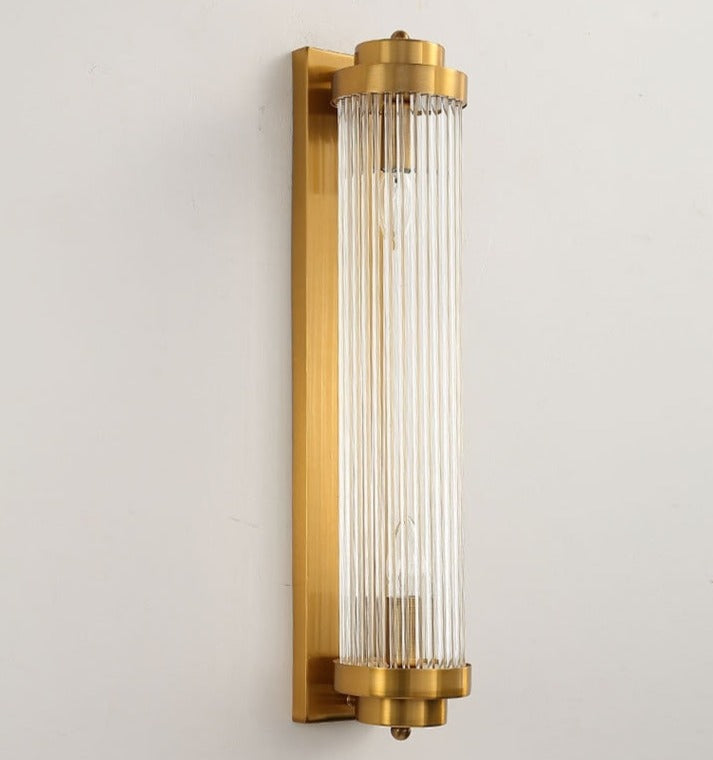 Art Deco Wall Sconce  Gold Crystal Glass Rod Design - Product detail 7
